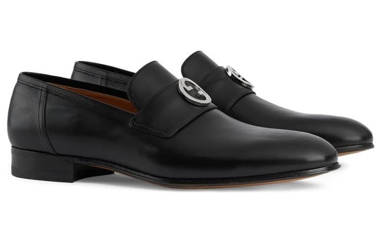 GUCCI Logo Plaque Loafers 4