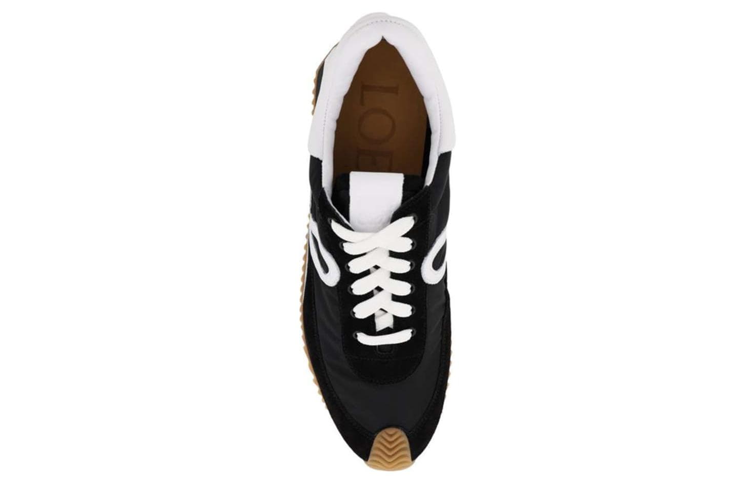LOEWE Flow Runner Anti Slip Wear Resistant Low Top Casual Shoes Women's Black White 5