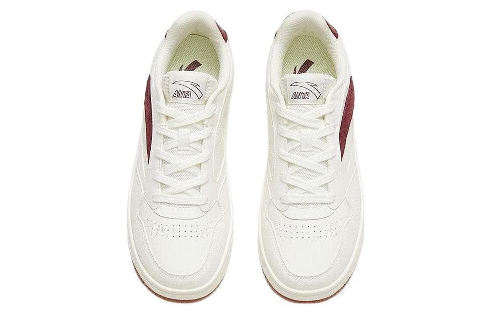 Anta Life Collection 0 Sensitivity Anti-Slip And Wear-Resistant Lightweight Low-Top Skateboard Shoes Men's White Red 5