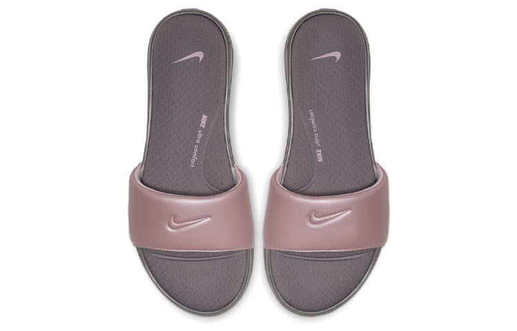 Nike Ultra Comfort3 Slide Slippers Grey/Pink Women's 6