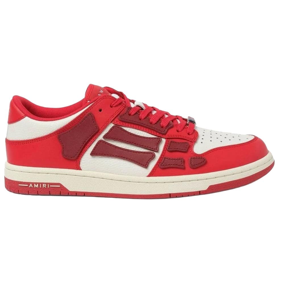 AMIRI Skel-Top Low Round Toe Lace-Up Low-Top Sneakers Men's Red 3