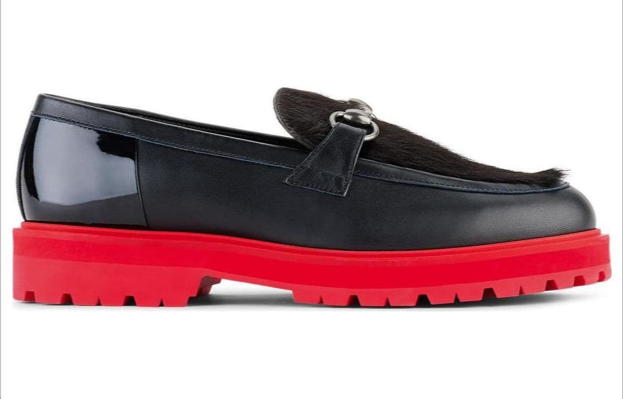 Onitsuka Tiger Bit Loafer Cushioned Slip-Resistant Abrasion-Resistant Low-Top Sports Casual Shoes Women's Black Red 3