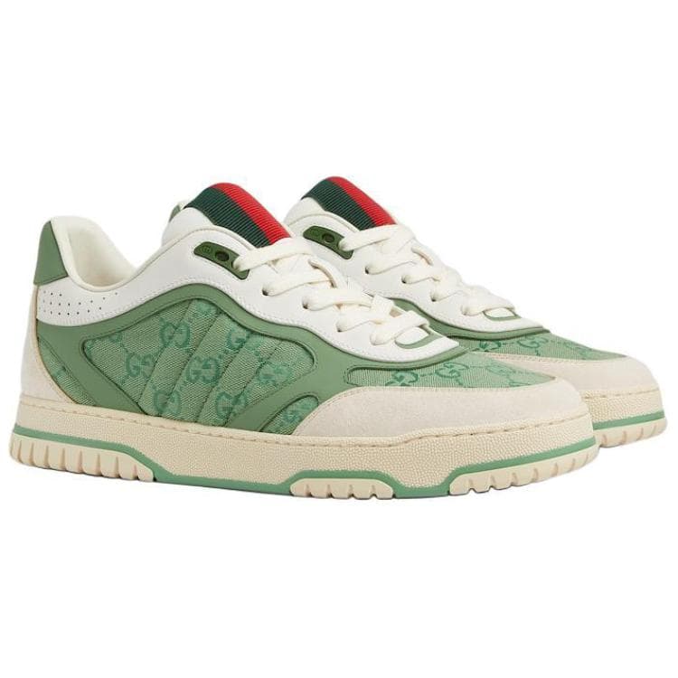 GUCCI Re Web Low Top Skateboard Shoes Men's Green 6