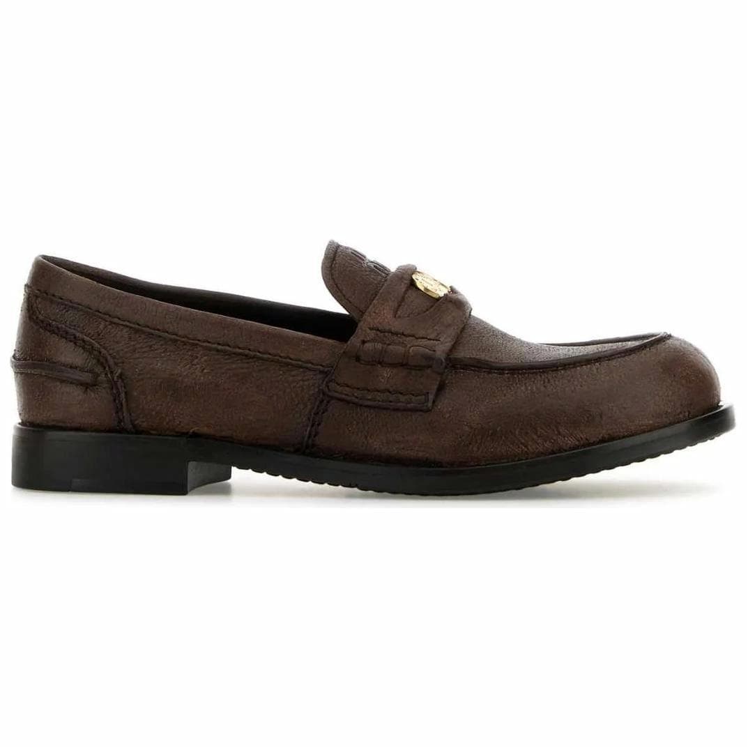 MIU MIU Penny Loafers Women's Brown 3