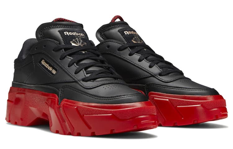Reebok Club C Cardi B Black Red Women's 6