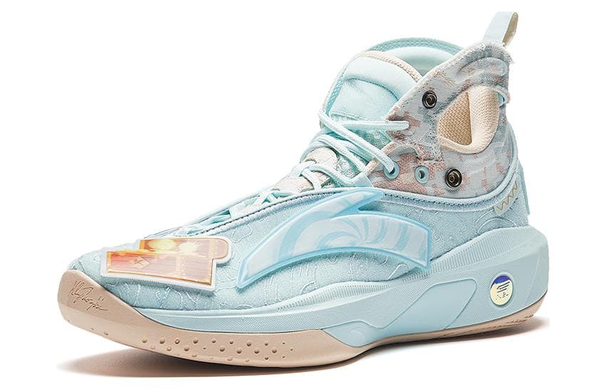 Anta KT8 Cushioning Anti-Slip And Wear-Resistant High-Top Basketball Shoes Men's Blue 3