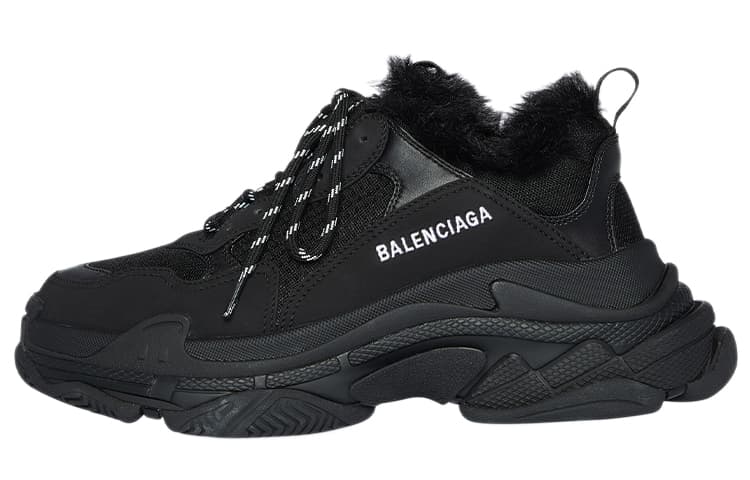 Balenciaga Triple S Fake Fur Black