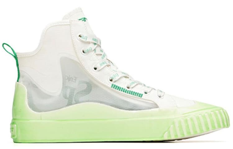 Sprite x Anta Anti Slip Wear Resistant Breathable Coverage High Top Canvas Shoes Men's White Green 3