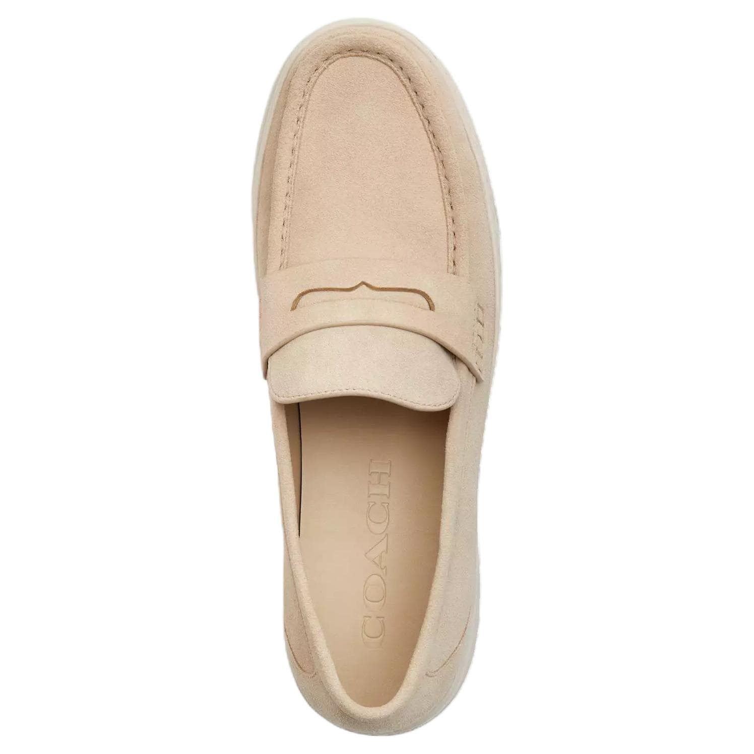 COACH Hybrid Suede Round Toe Slip-On Loafers Casual Shoes Men's Beige 5