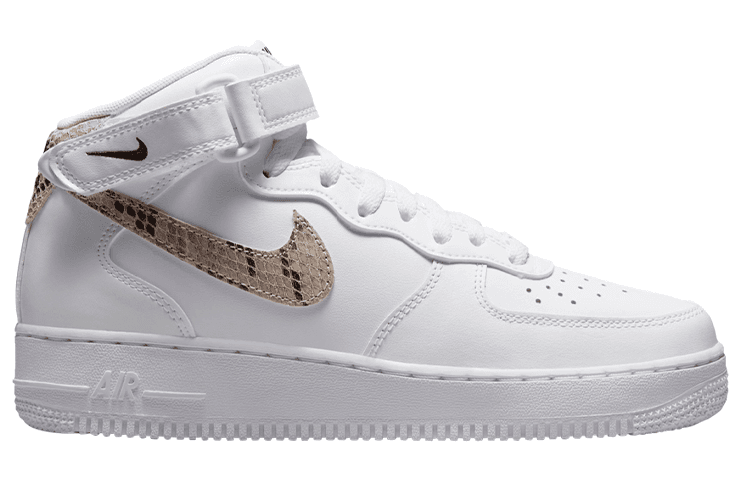 Nike Air Force 1 '07 Mid White Snake Swoosh Women's 3