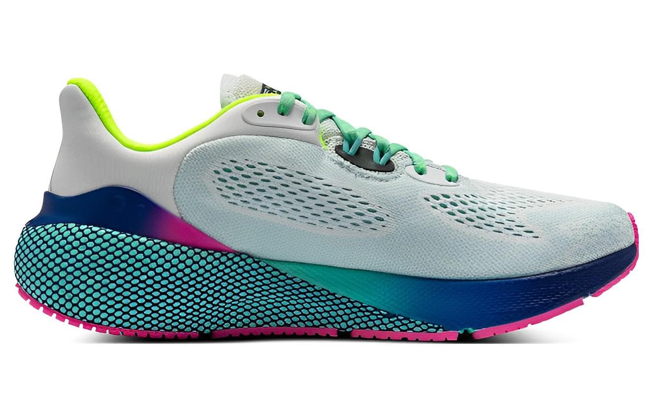 Under Armour HOVR Machina 3 Anti-Slip And Wear-Resistant Breathable Low-Top Casual Running Shoes Men's Gray Green 4