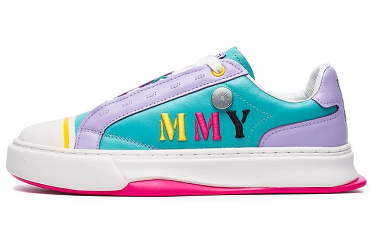 MIHARA YASUHIRO x FILA FM-4 -4 Wear-Resistant Low-Top Skateboard Shoes Women's Blue Green Purple 2