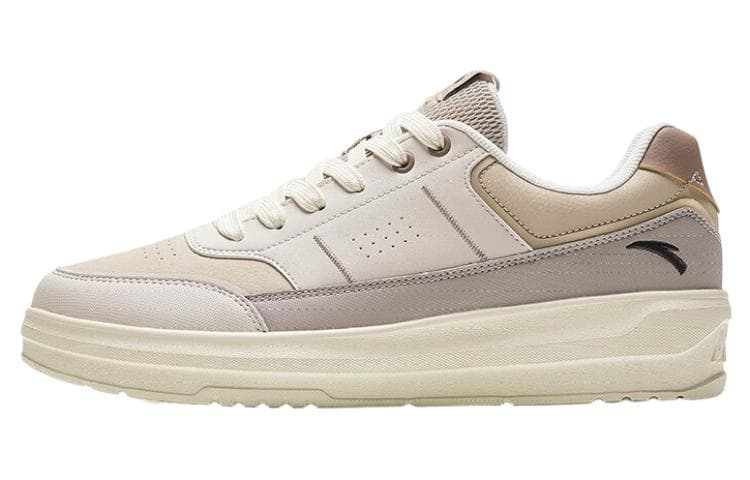 ANTA Skateboard Shoes Men Low-Top Gray Brown