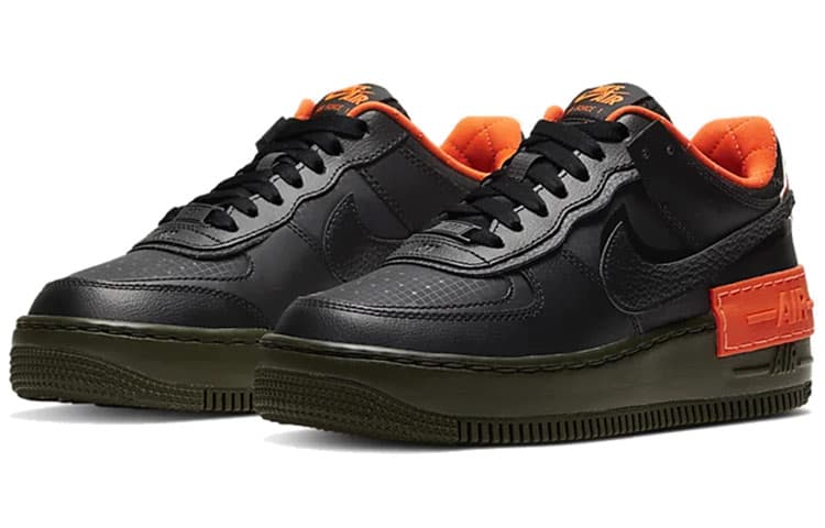 Nike Air Force 1 Low Shadow Black Hyper Crimson Cargo Khaki Women's 6