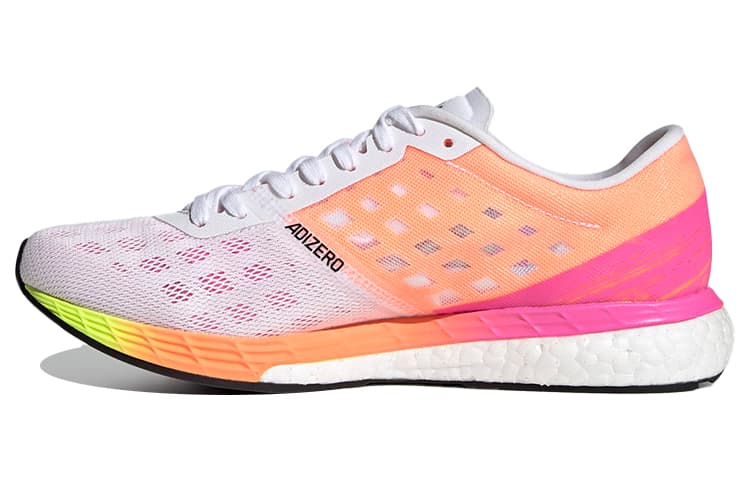 Adidas Adizero Boston 9 White Screaming Pink Women's 2