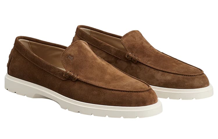 TOD'S Logo Embossed Slip On Loafers 4