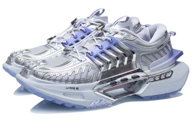 LiNing Casual Shoes Women's Low-Top Light Frost Blue/Silver 6