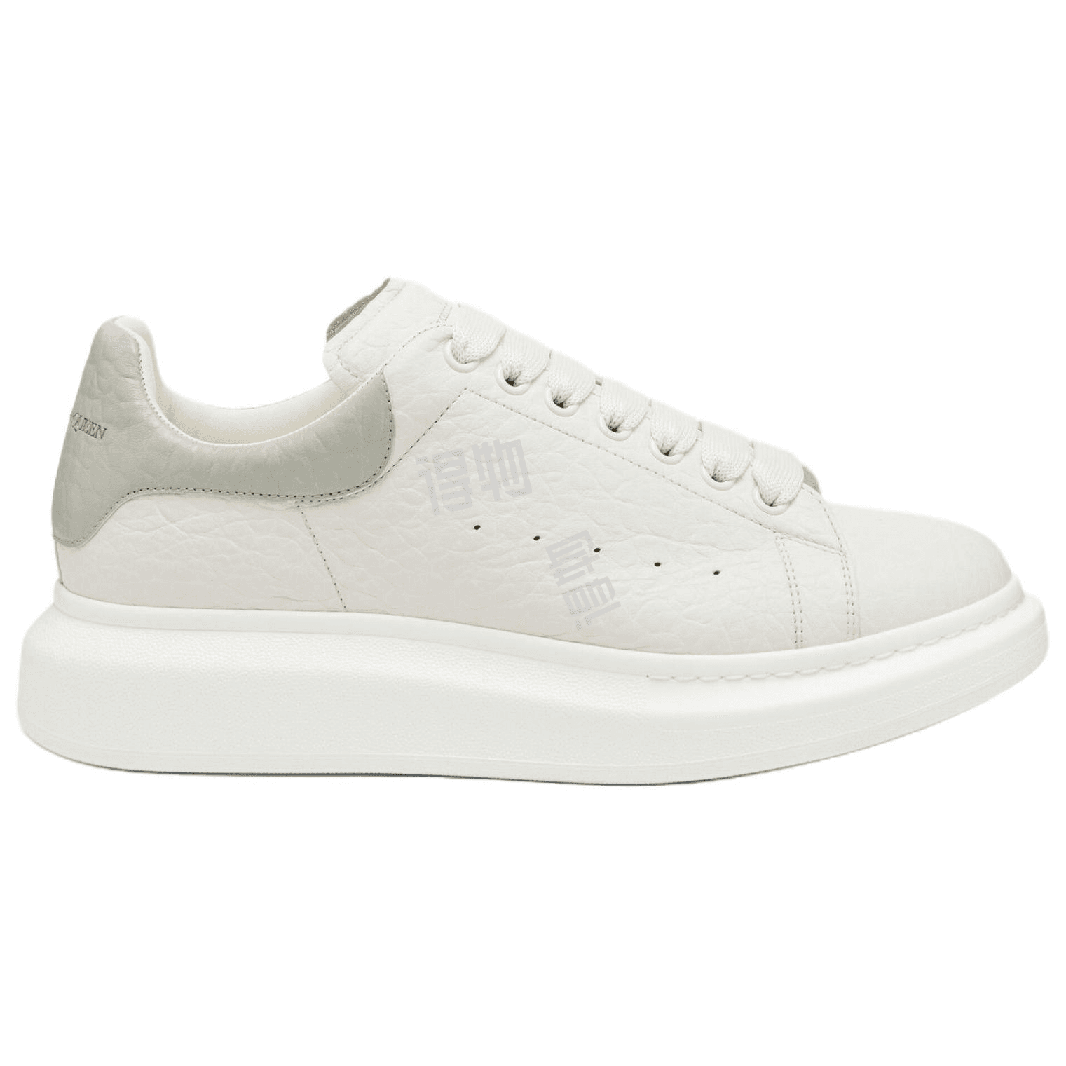 Alexander McQueen Cow Leather Round Toe Lace-Up Wide Fit Low-Top Casual Shoes Men's Off-White 4