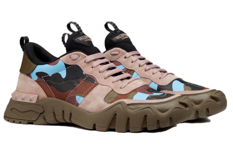 Valentino Rockrunner Lightweight Low-Top Casual Shoes Men's Brown 5