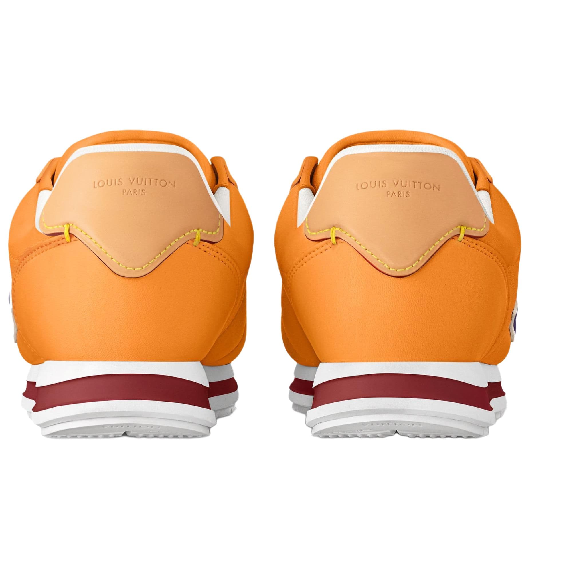 LOUIS VUITTON x Nigo Collaboration Buttersoft FW25 Calfskin Goatskin Round Toe Lace-Up Low-Top Casual Shoes Men's Orange 6