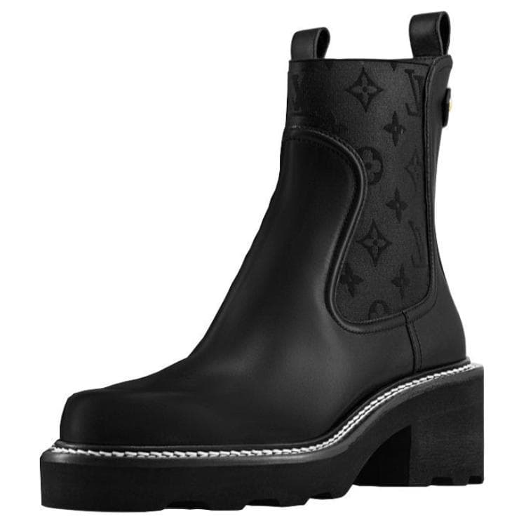LOUIS VUITTON Beaubourg Chelsea Boots Women's Black