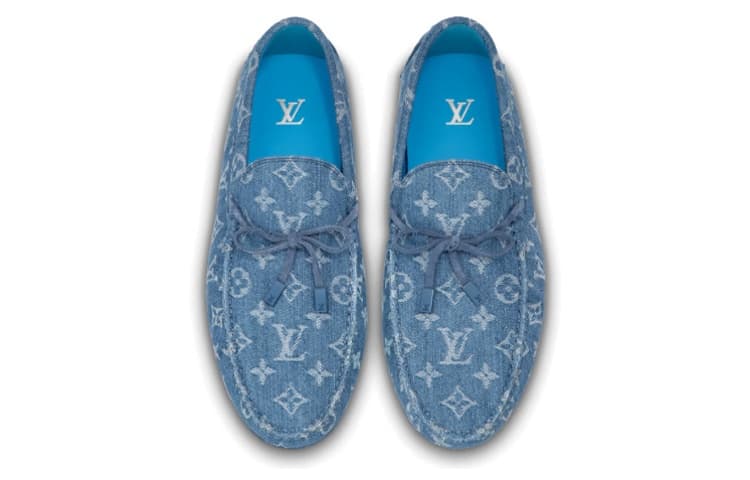 LOUIS VUITTON Lv Driver Moccasin Shoes 'Blue Denim Monogram With Blue' 6