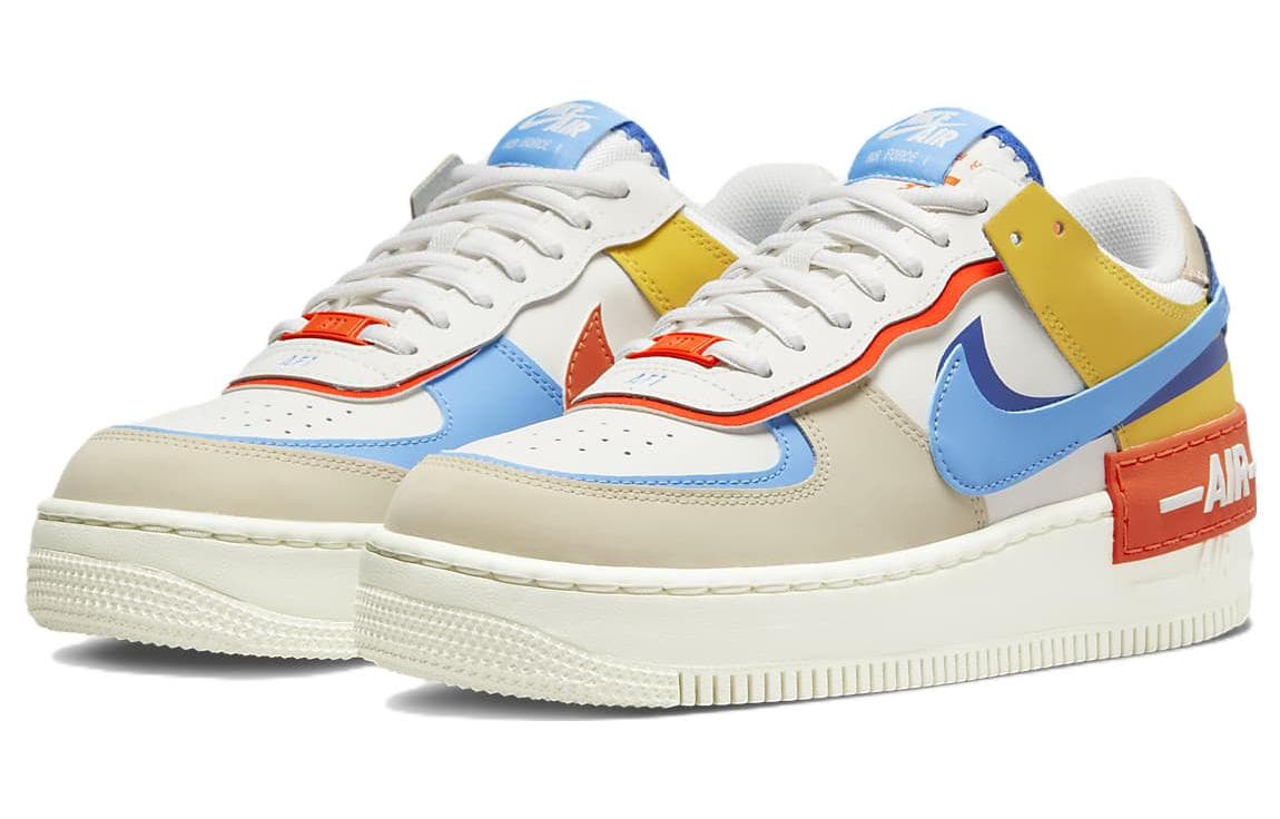 Nike Air Force 1 Low Shadow Sail Game Royal Rush Orange University Blue Women's 5