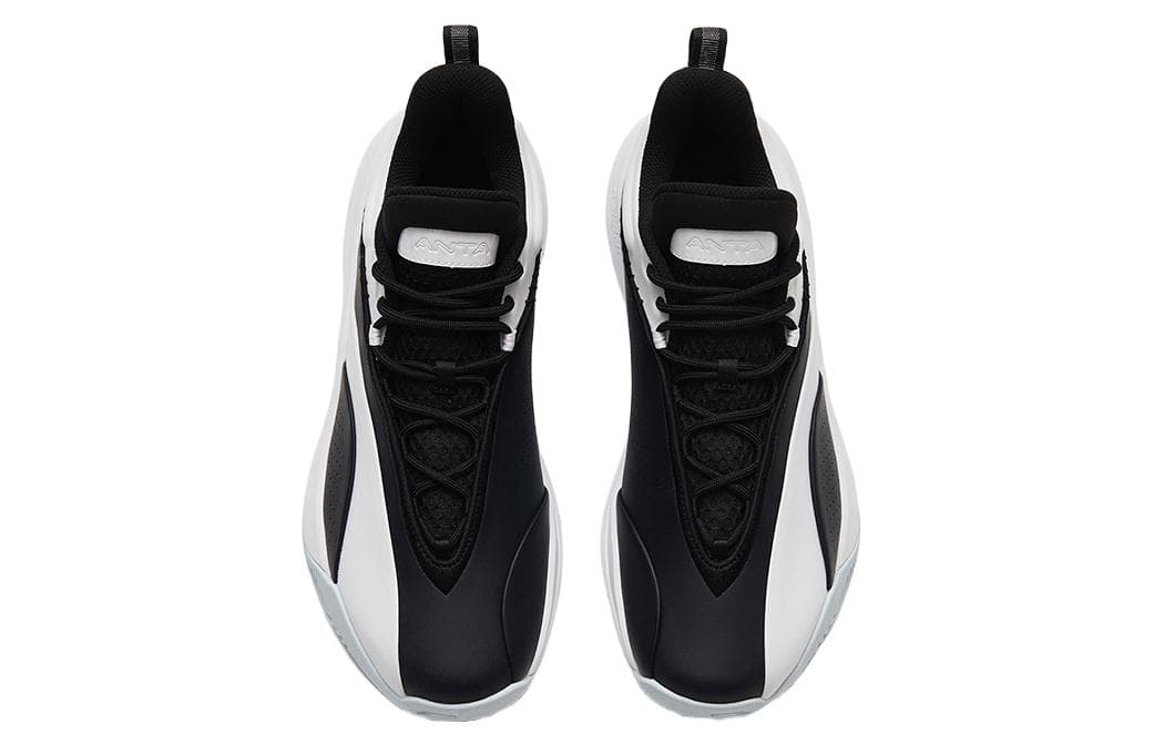 Anta KT Team Cushioning Anti-Slip And Wear-Resistant Low-Top Basketball Shoes Men's Black White 5