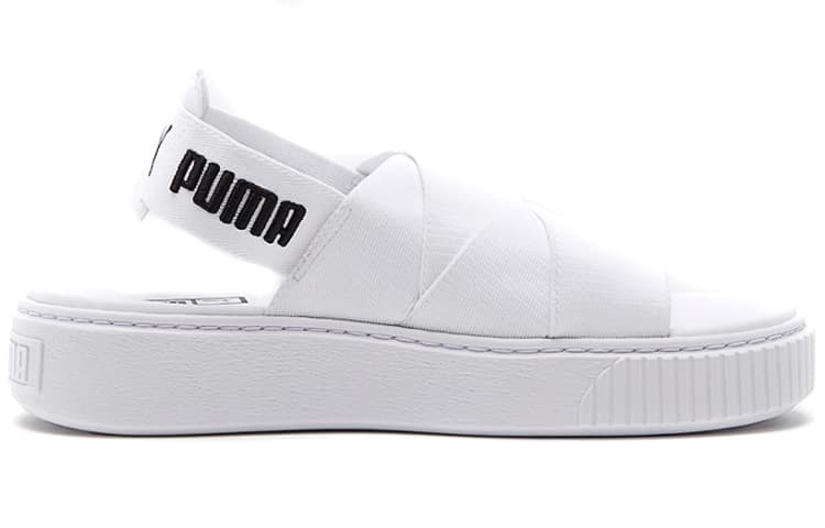 PUMA Platform Trace Sports Sandals 'White Black' Women's 4