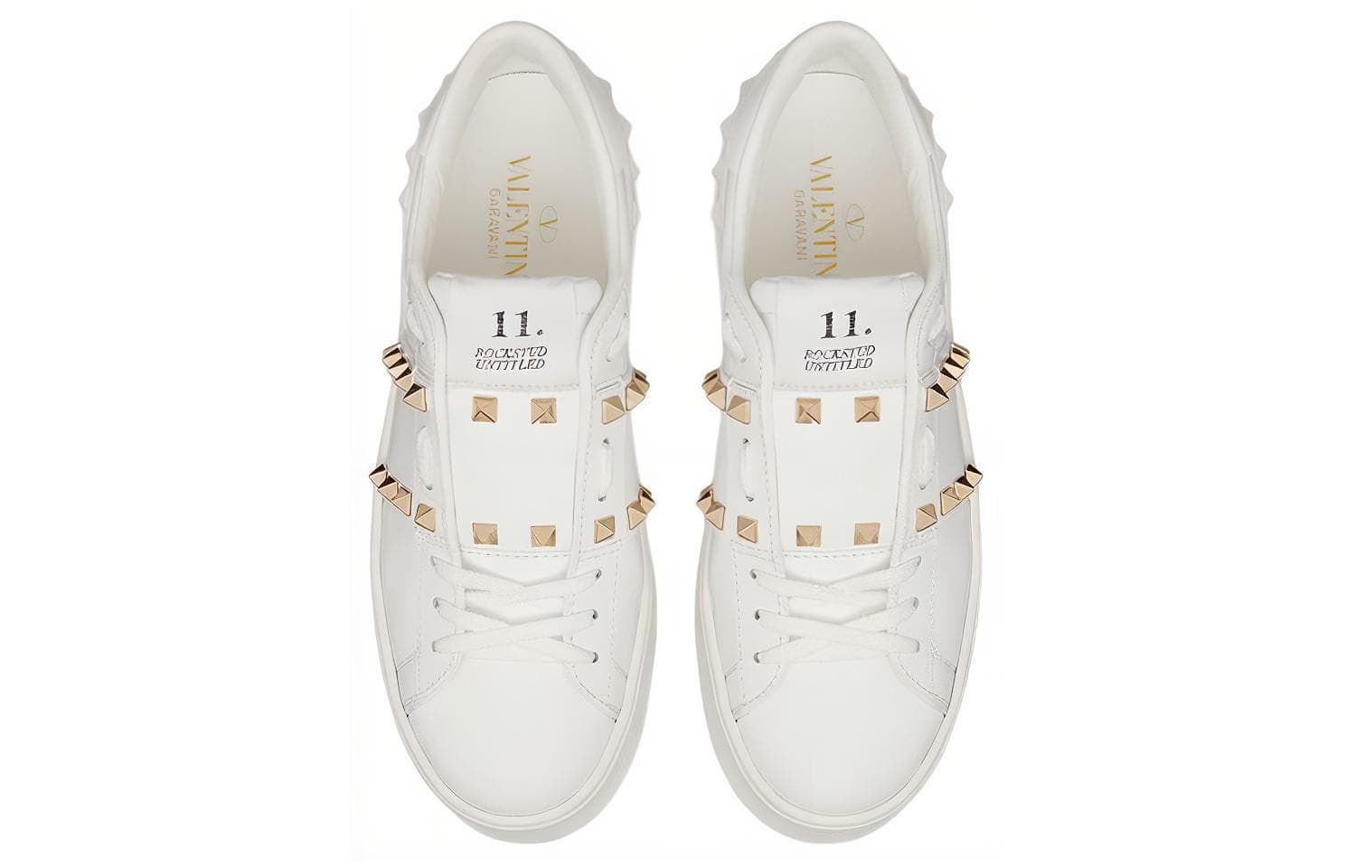 Valentino Garavani Rockstud Untitled Leather Flatform Sneakers 6