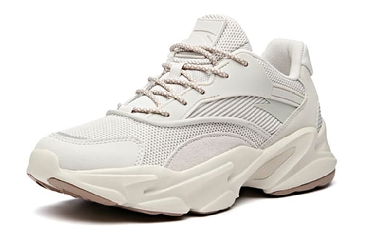 Anta Life Collection Anti-Slip And Wear-Resistant Breathable Low-Top Casual Shoes Men's Linen Gray 6