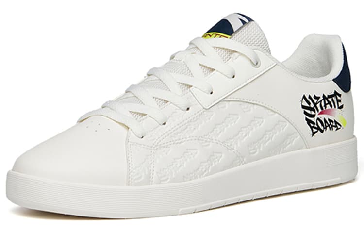 Anta Casual Wear-Resistant Low-Top Skate Shoes Men's Black/White 6