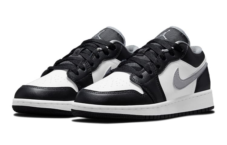 Jordan Kids Air Jordan 1 Low "Black/Grey/White" Sneakers 4