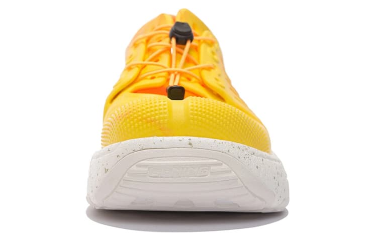 LiNing Pan Gu Trek Casual Shoes Women's Low-Top Bright Yellow/Fluorescent Sweet Orange 5