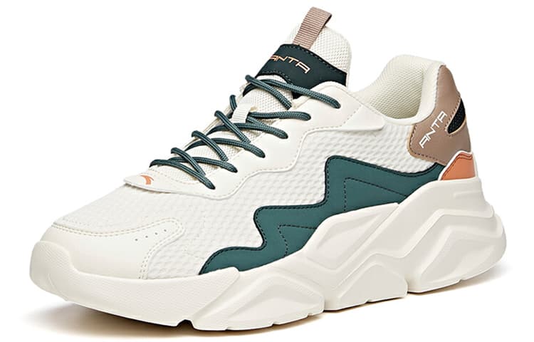 ANTA Chunky Sneakers Men Low-Top White/Linen Gray 4