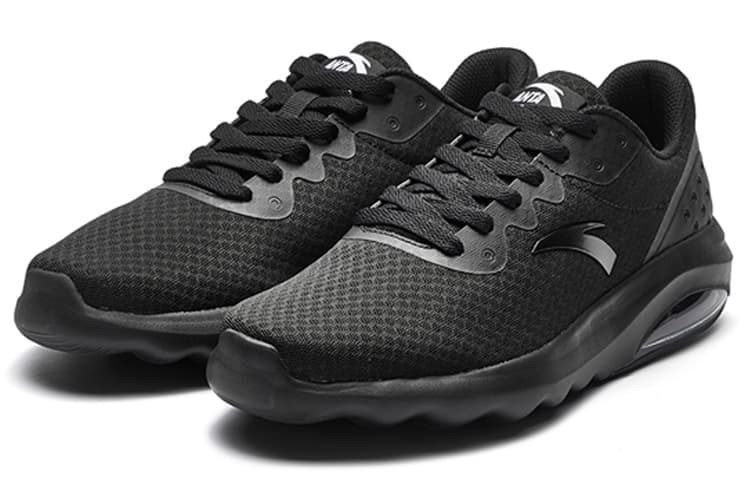 Anta Cushioned Wear-Resistant Breathable Low-Top Casual Shoes Men's Black 6