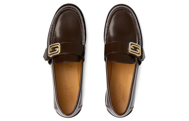 GUCCI Gg Buckle Loafer Brown 5