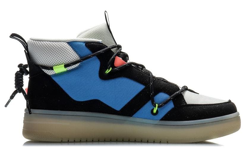 LINING Hunter Skateboard Shoes Men Mid-Top Black Blue 3