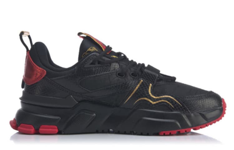 LINING 001 Casual Shoes Men Low-Top Black Red 3