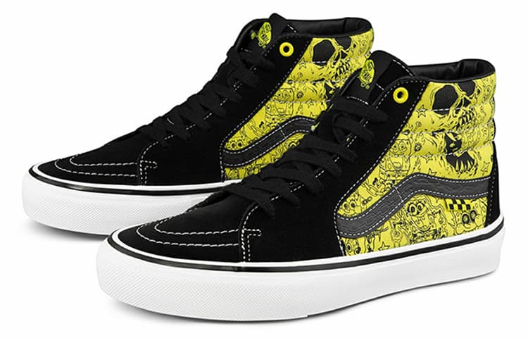 Vans Mike Gigliotti X SpongeBob SquarePants X Skate Sk8 Hi 'Black Yellow' 5