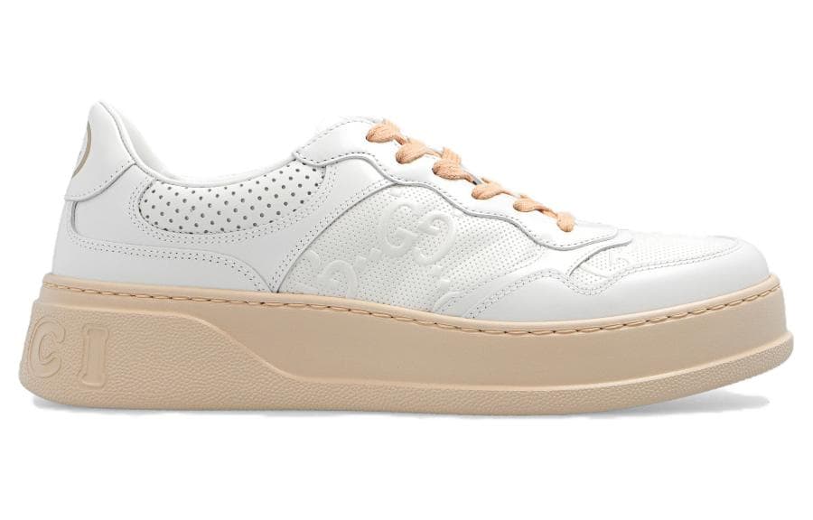 GUCCI Women's Gg Embossed Sneaker 'White Beige' Women's 4