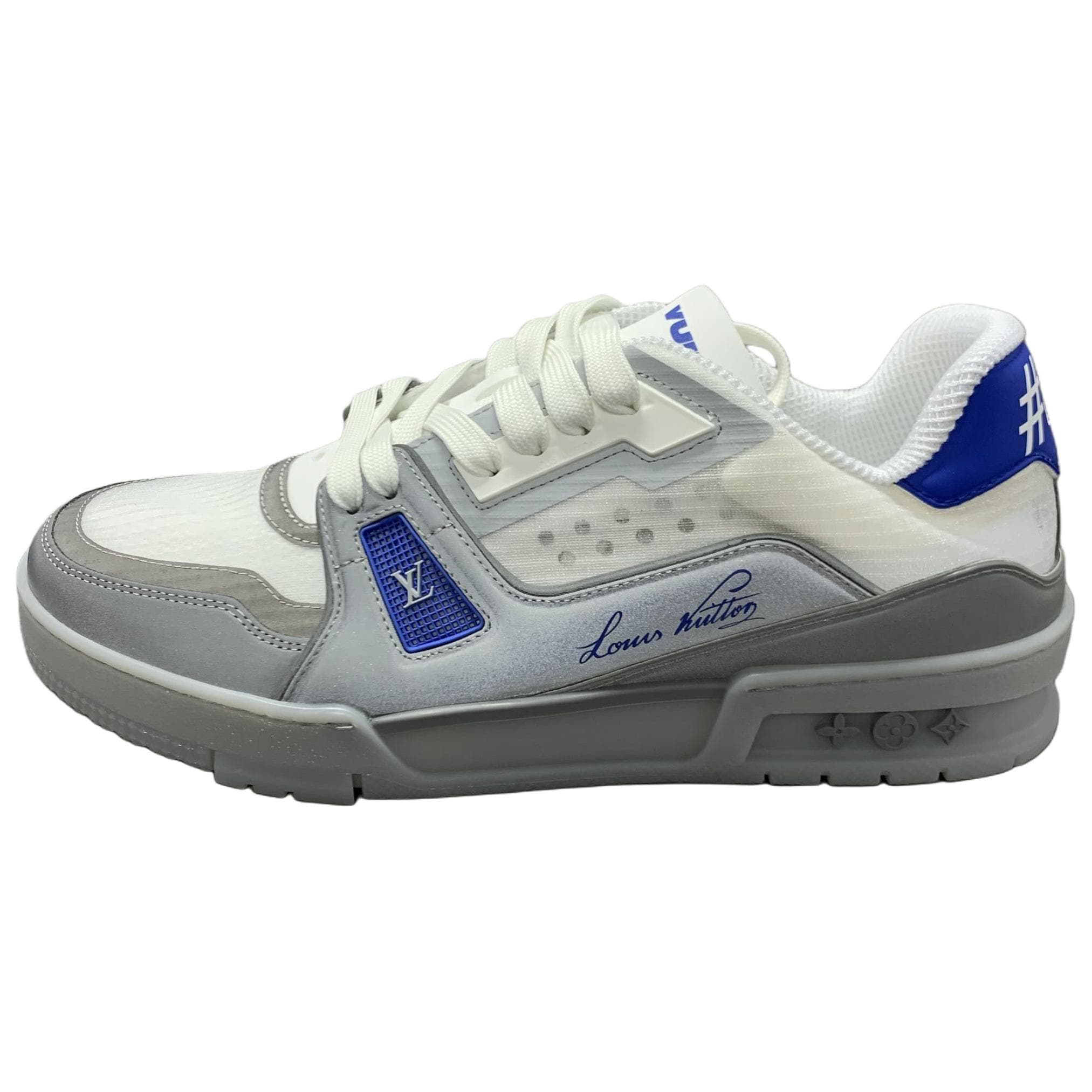 LOUIS VUITTON Trainer Low Top Skateboard Shoes Unisex Blue Gray
