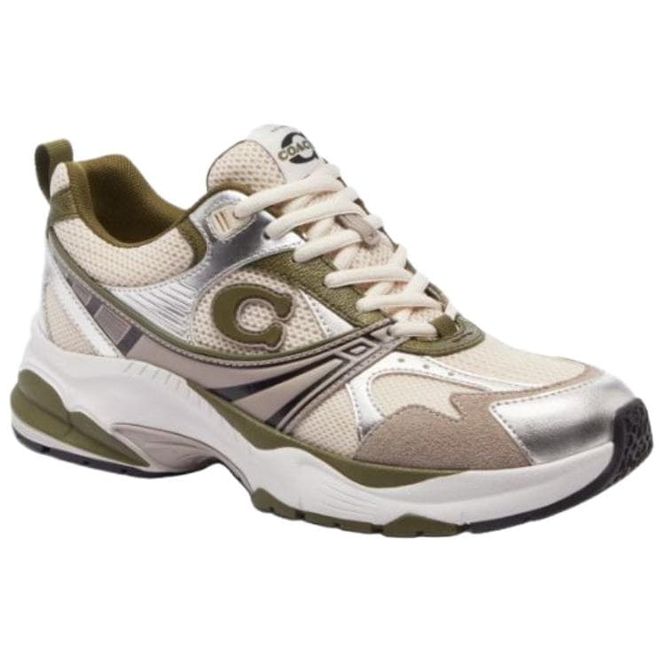 COACH Fabric Round Toe Platform Casual Lifestyle Shoes Women's Green 6