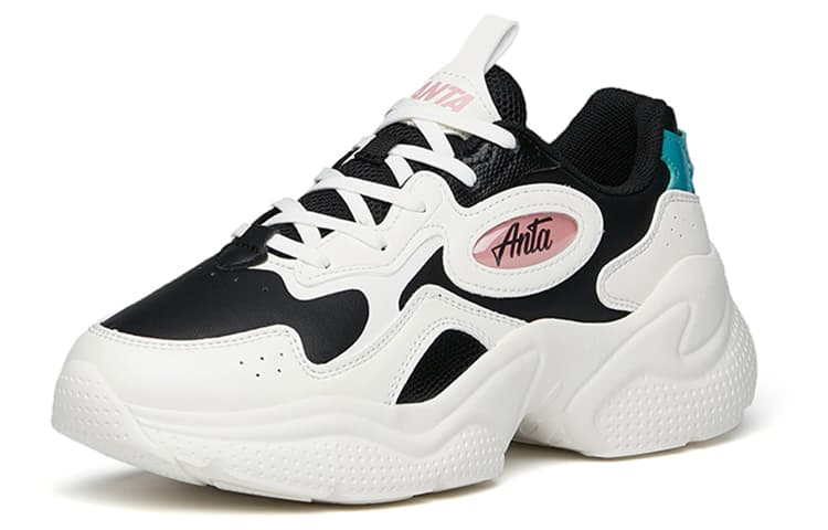 Anta Life Collection Wear-Resistant Slip-Resistant Low-Top Casual Shoes Women's White Black 4