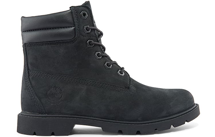 Timberland Linden Woods 6 Inch Double Collar Boots 'Black' Women's 4
