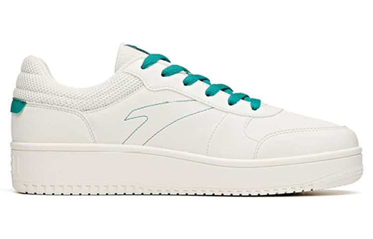 Anta Breathable Low-Top Skateboard Shoes Men's White Green 4