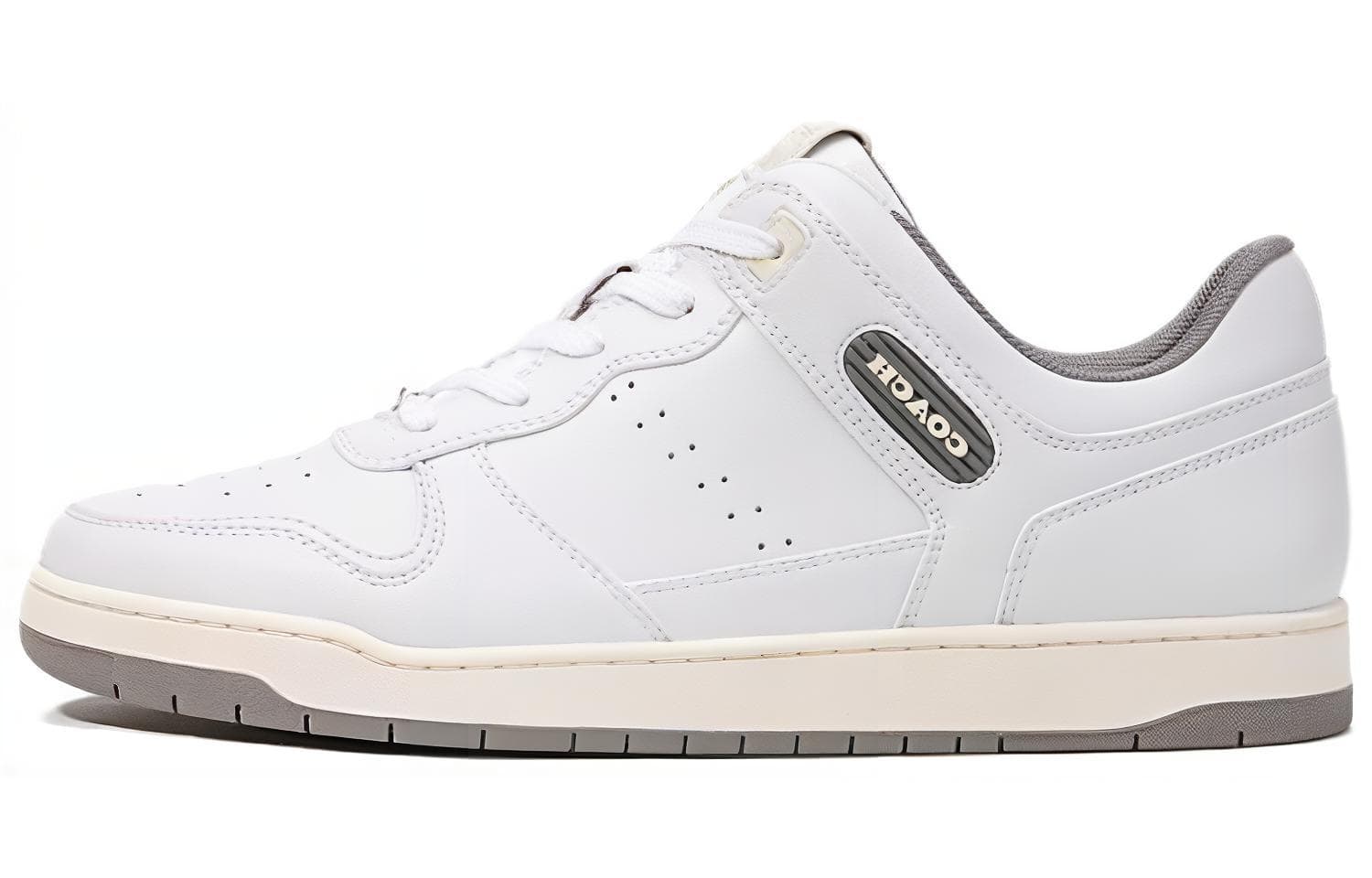 COACH C201 Low-Top Stylish Skateboarding Shoes Men's White 2