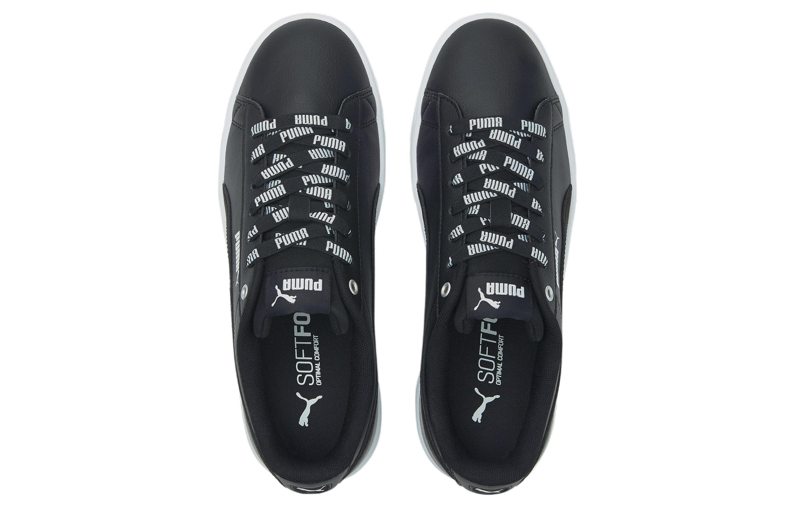 PUMA Vikky V3 Logomania Casual Skateboarding Shoes Black White 6