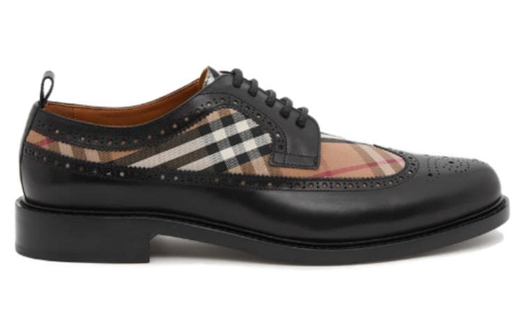 Burberry Vintage Check Panelled Lace-Up Derby Shoes 3