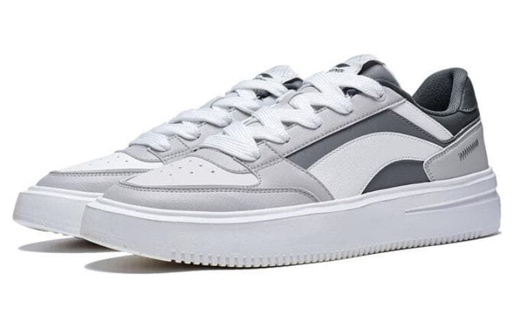 LINING Skateboard Shoes Men Low-Top Gray White 6